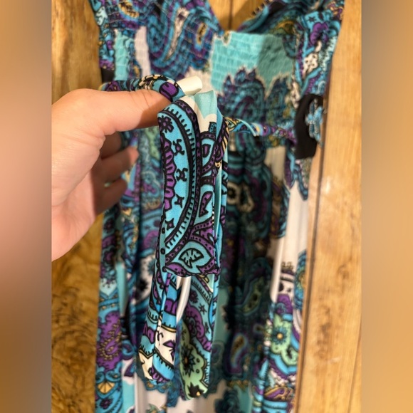 Studio West Blue and White Paisley Dress - Picture 7 of 8